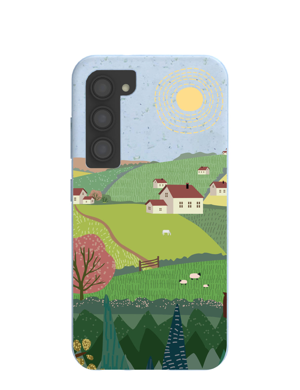 Powder Blue Sunny Countryside Samsung Galaxy S23 Case