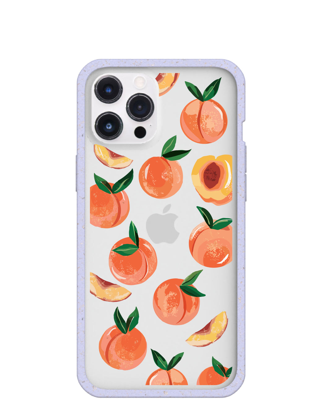 Clear Sweet Peach iPhone 12 Pro Max Case With Lavender Ridge