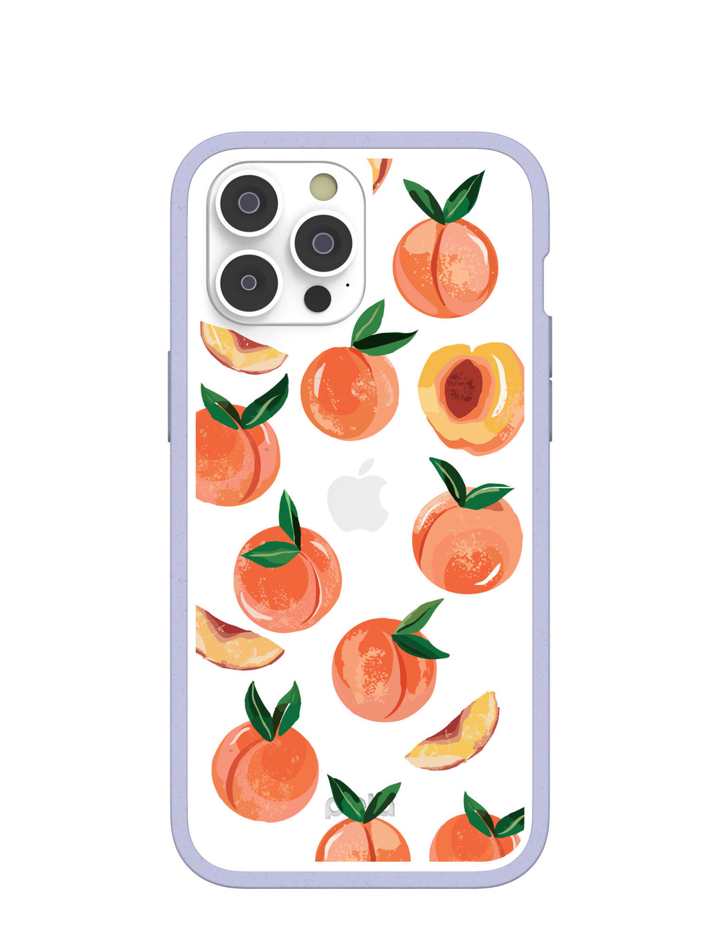 Clear Sweet Peach iPhone 14 Pro Max Case With Lavender Ridge
