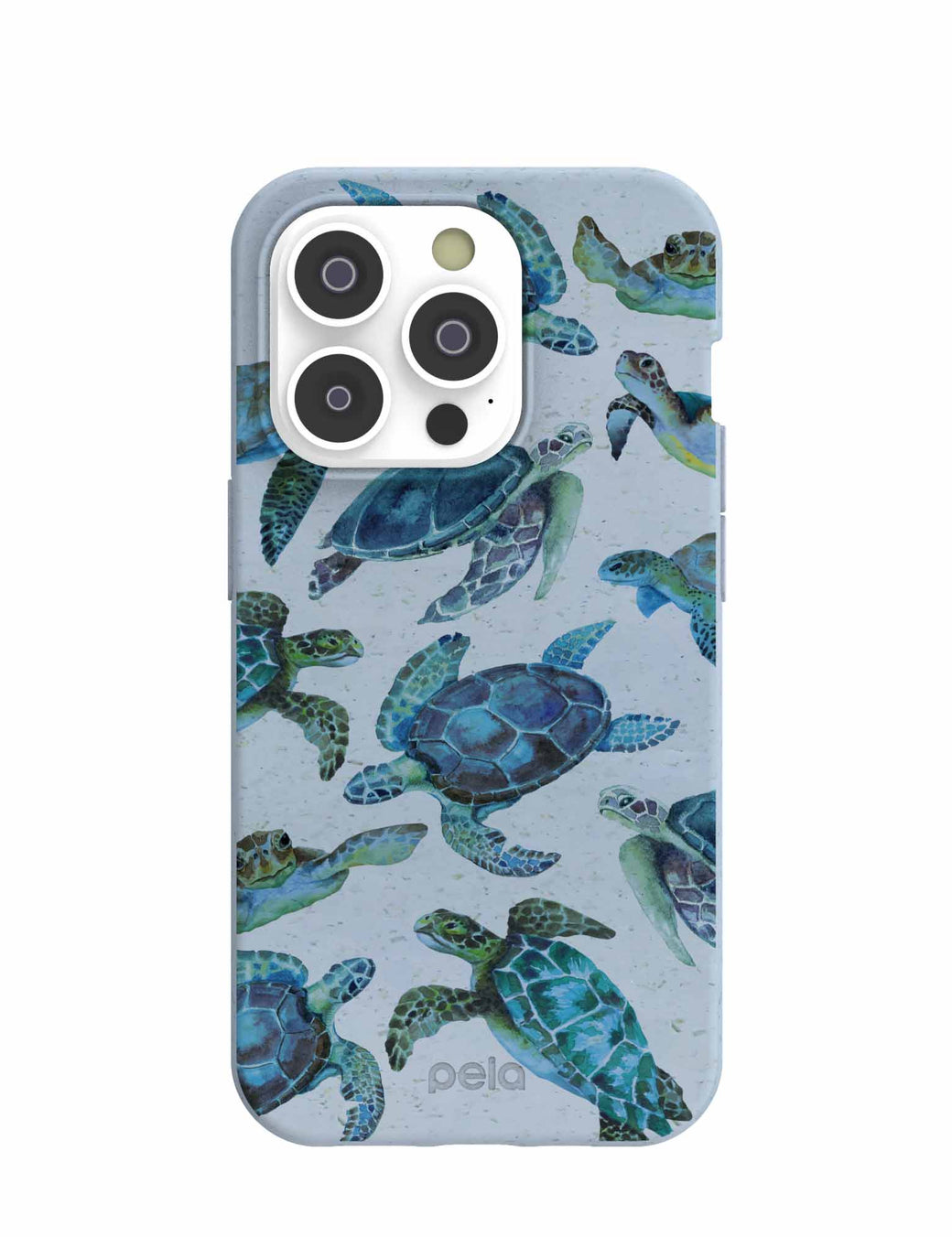 Powder Blue Underwater iPhone 14 Pro Case with MagSafe Module