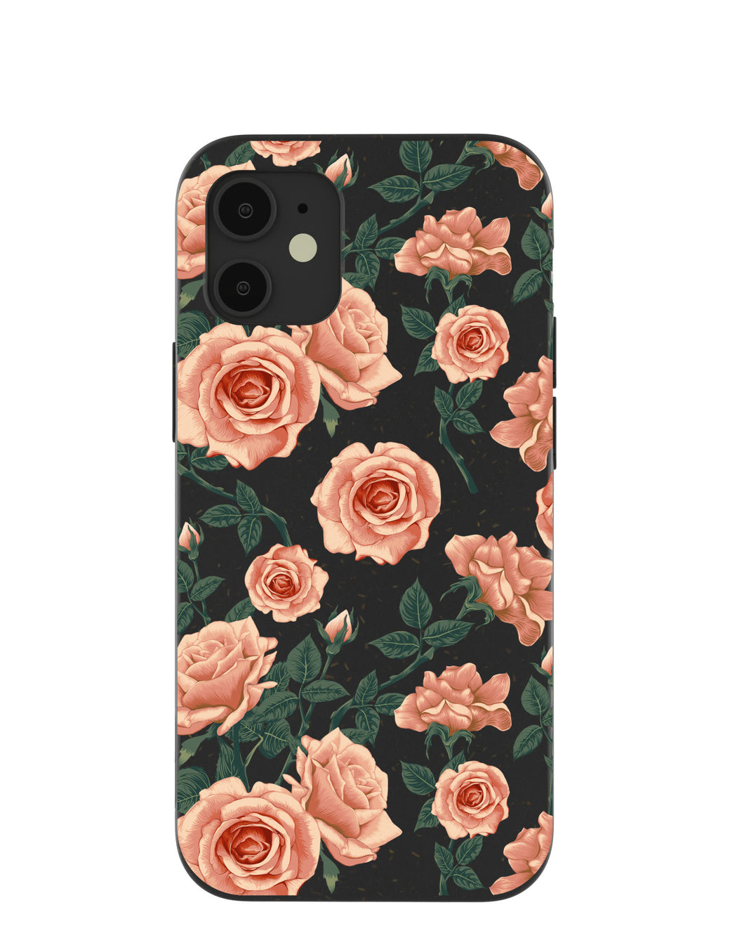 Black Vintage roses iPhone 12 Mini Case