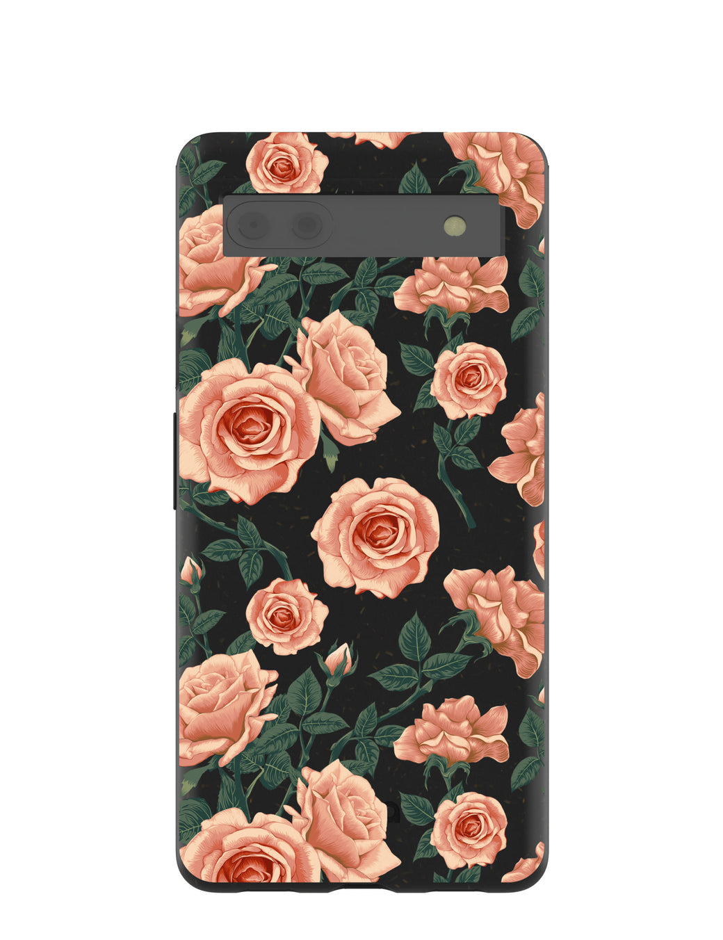 Black Vintage roses Google Pixel 6a Case