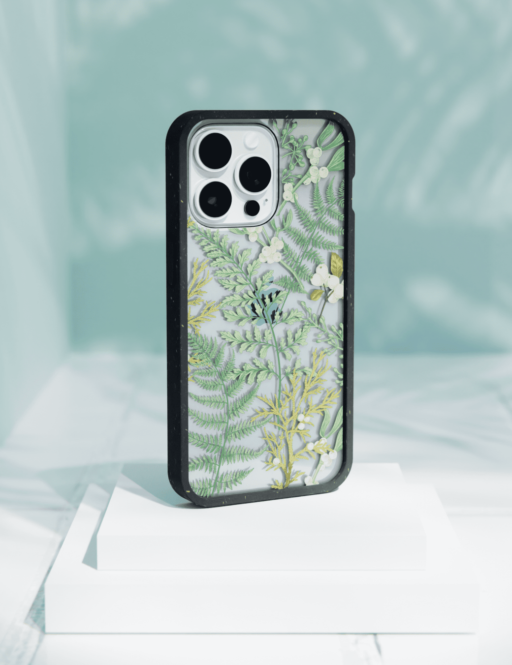 Clear Herbarium iPhone 12 Mini Case With Black Ridge