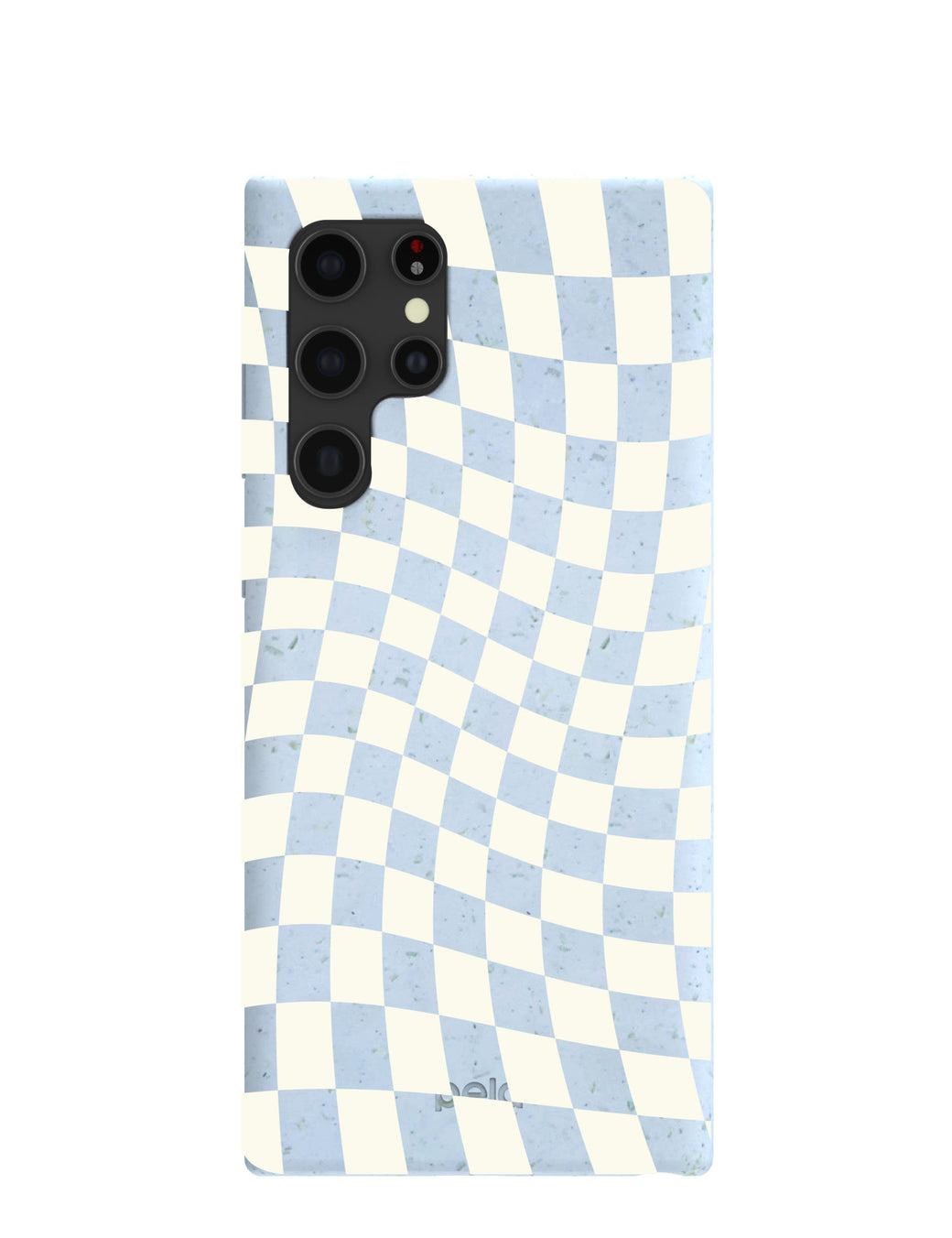 Powder Blue Warped Checkers Samsung Galaxy S22 Ultra Case