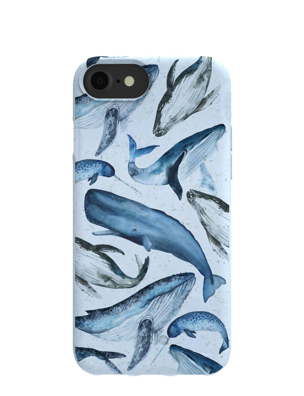 Powder Blue Whales iPhone 6/6s/7/8/SE Case