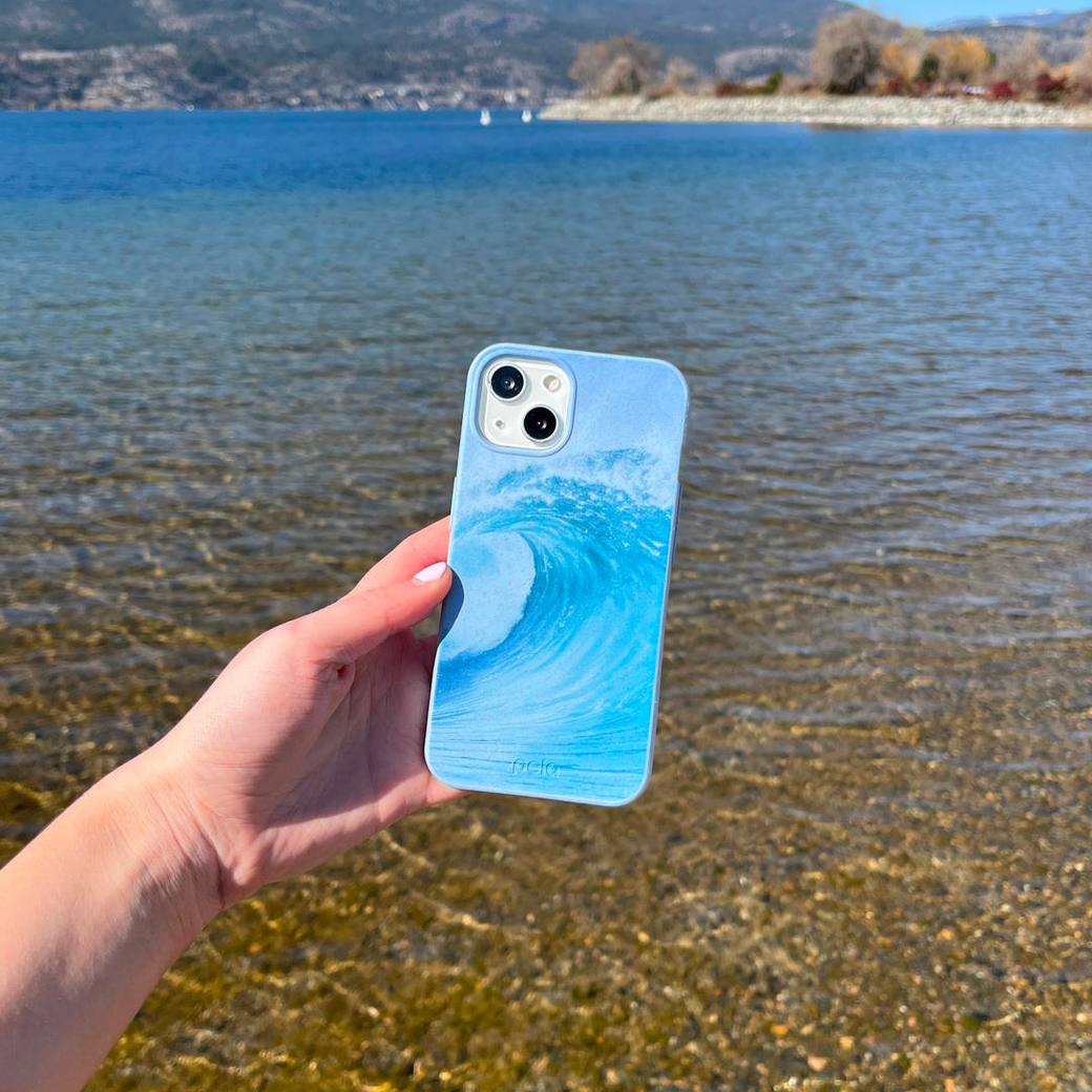 Powder Blue Big Wave iPhone 12/ iPhone 12 Pro Case