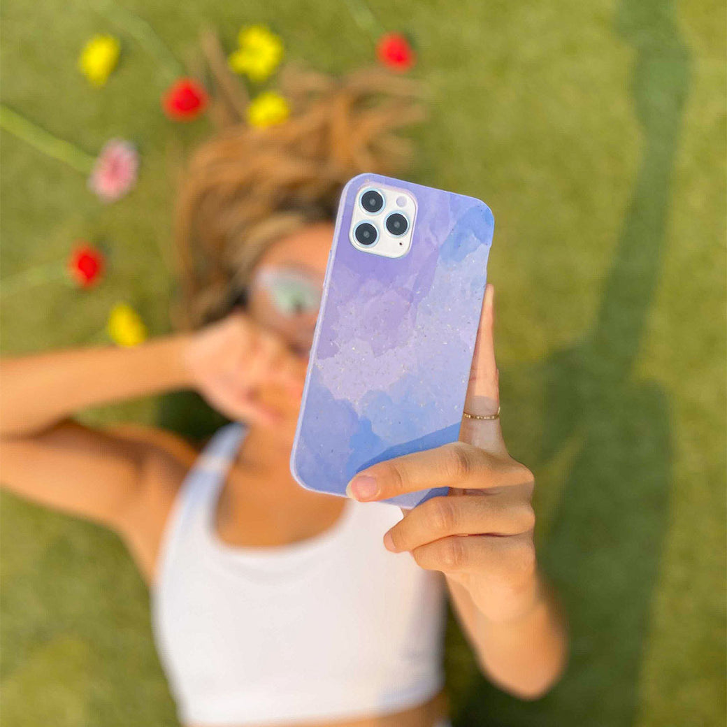 Lavender Blue Reflections iPhone XR Case